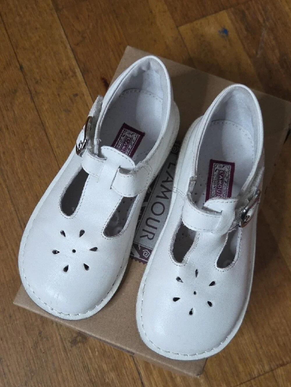L'Amour | Classic White Girls' Mary Jane Leather Shoes